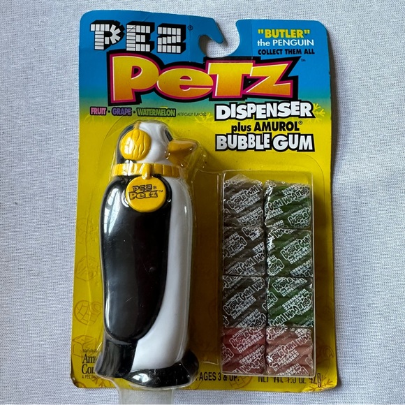 PEZ Other - 1998 PEZ PETZ “BUTLER” THE PENGUIN DISPENSER PLUS AMURAL BUBBLE GUM